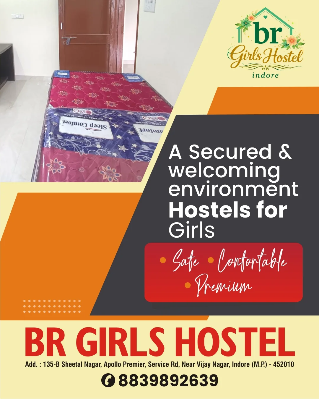 Girls PG near Gujarati College Indore